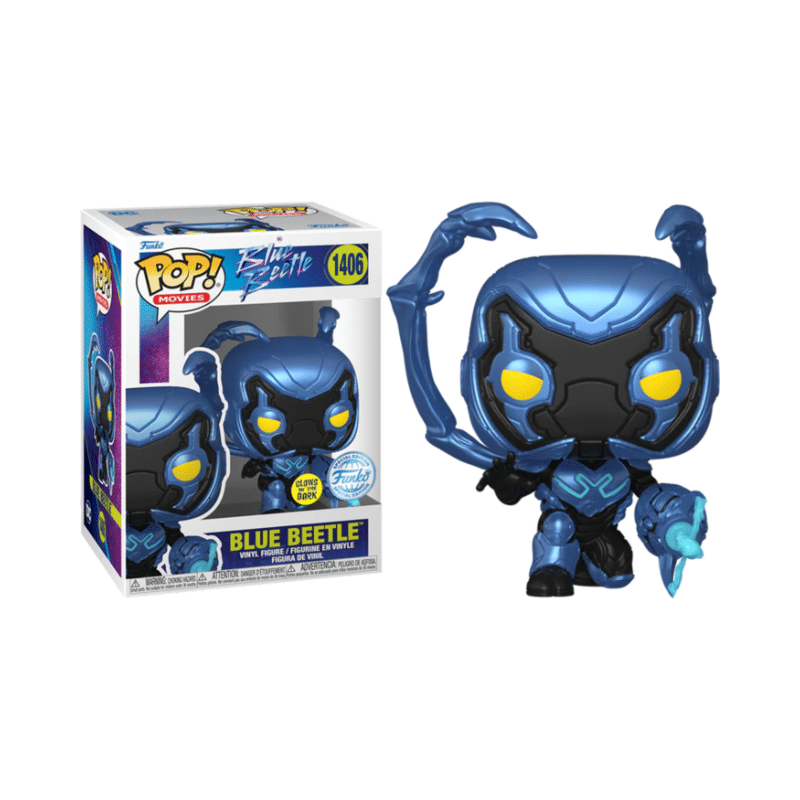 Funko Pop Blue Beetle 2023 -  Blue Beetle with Weapon GITD
