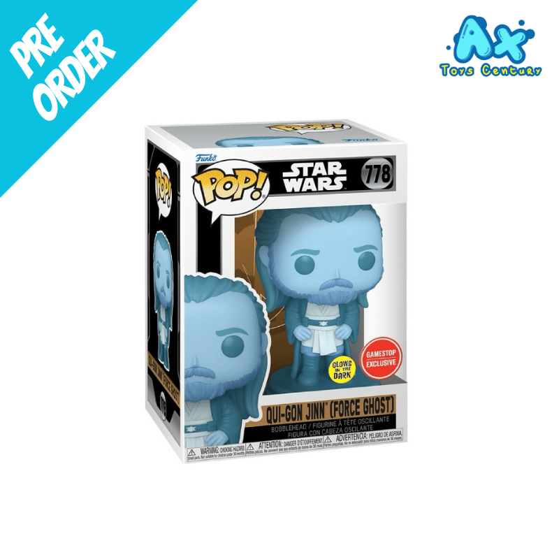 Funko Pop Star Wars Qui-Gon Jinn (Force Ghost) GITD Gamestop Exclusive