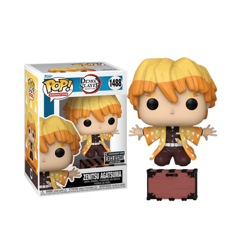 Funko Pop Demon Slayer Zenitsu Protecting Nezuko's Box Funko Entertainment Earth Exclusive