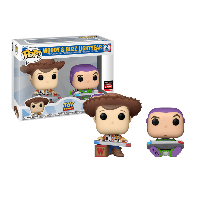 Funko Pop Toy Story Woody & Buzz Lightyear 2pck Expo 2024 Shared Sticker