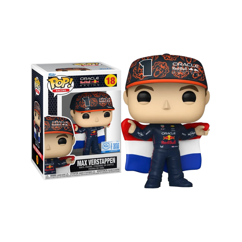 Funko POP F1 Red Bull Max Verstappen with Flag