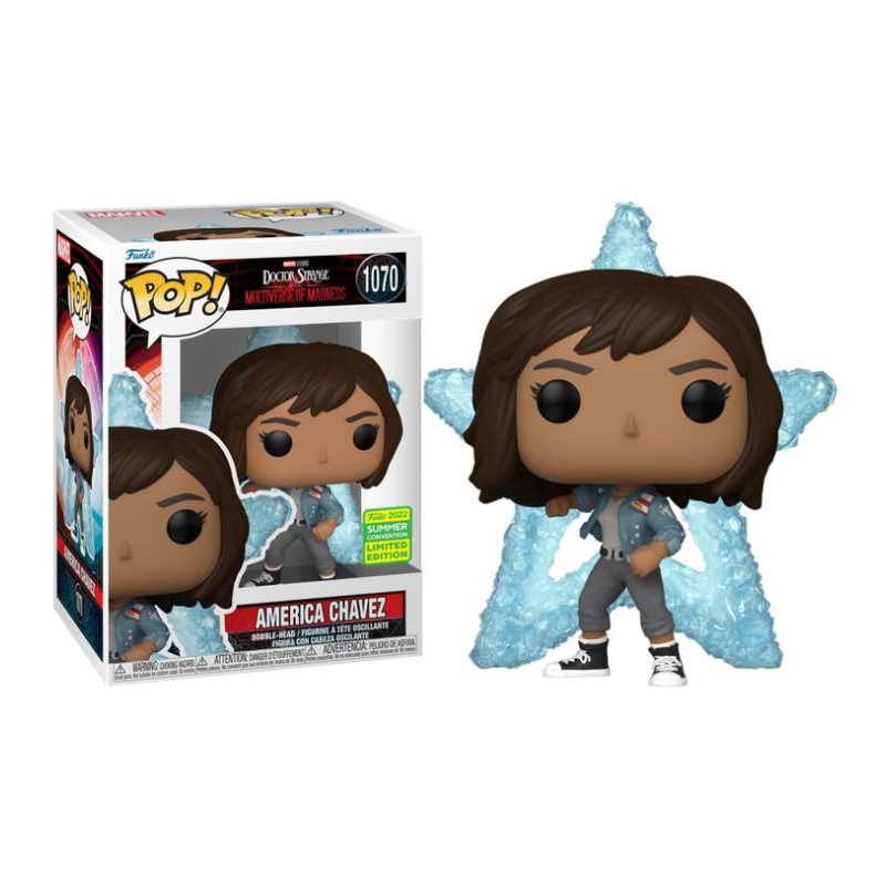 Funko Pop!! Marvel Doctor Strange AMERICA CHAVEZ ( 2022 Summer Convention Exclusive ) Shared Sticker Wave #1