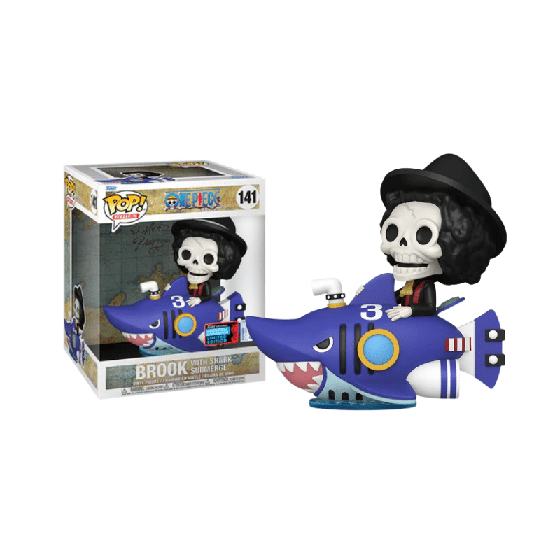Funko Pop One Piece Brook with Shark Submerge (Rides) 2025 Fall Convention Exclusive Share Sticker